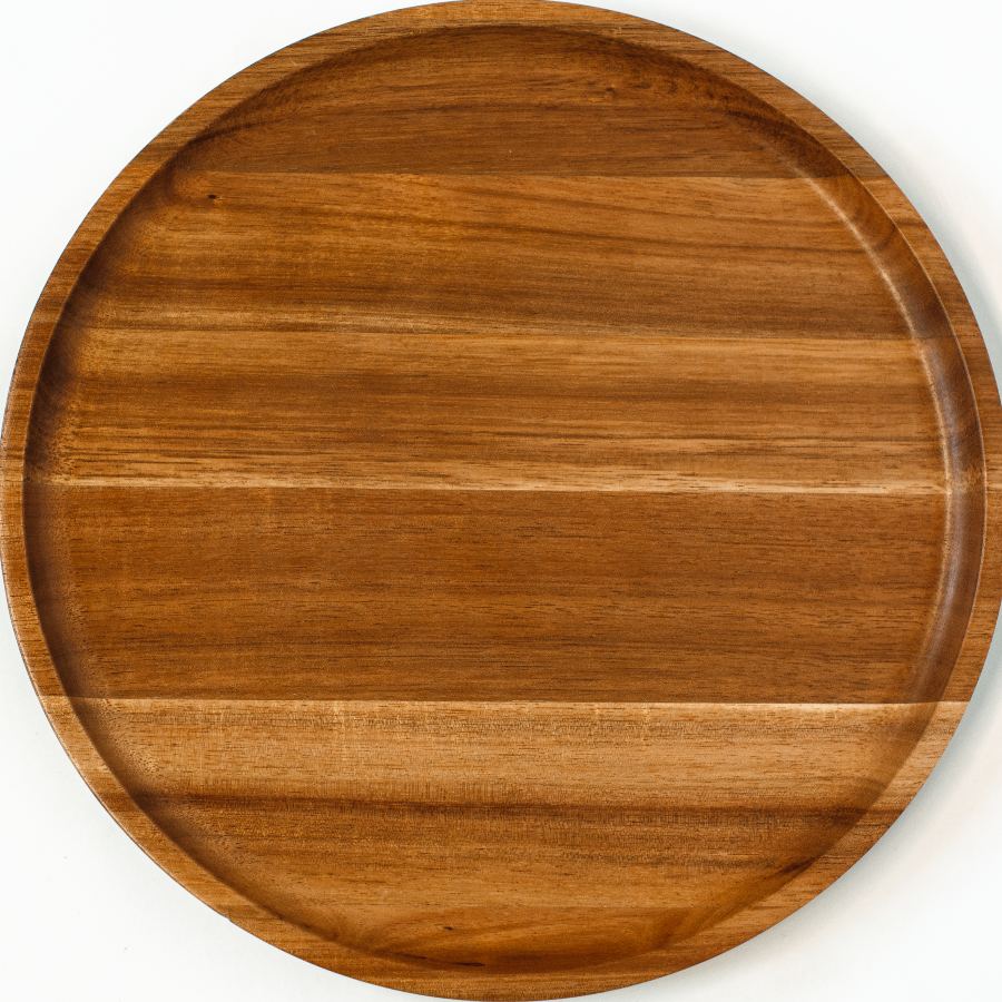Acacia plate served with a sandwich